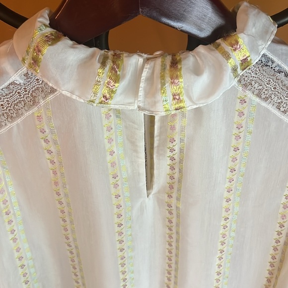 SANDRO Paris Striped Mock Neck Blouse - Picture 9 of 16